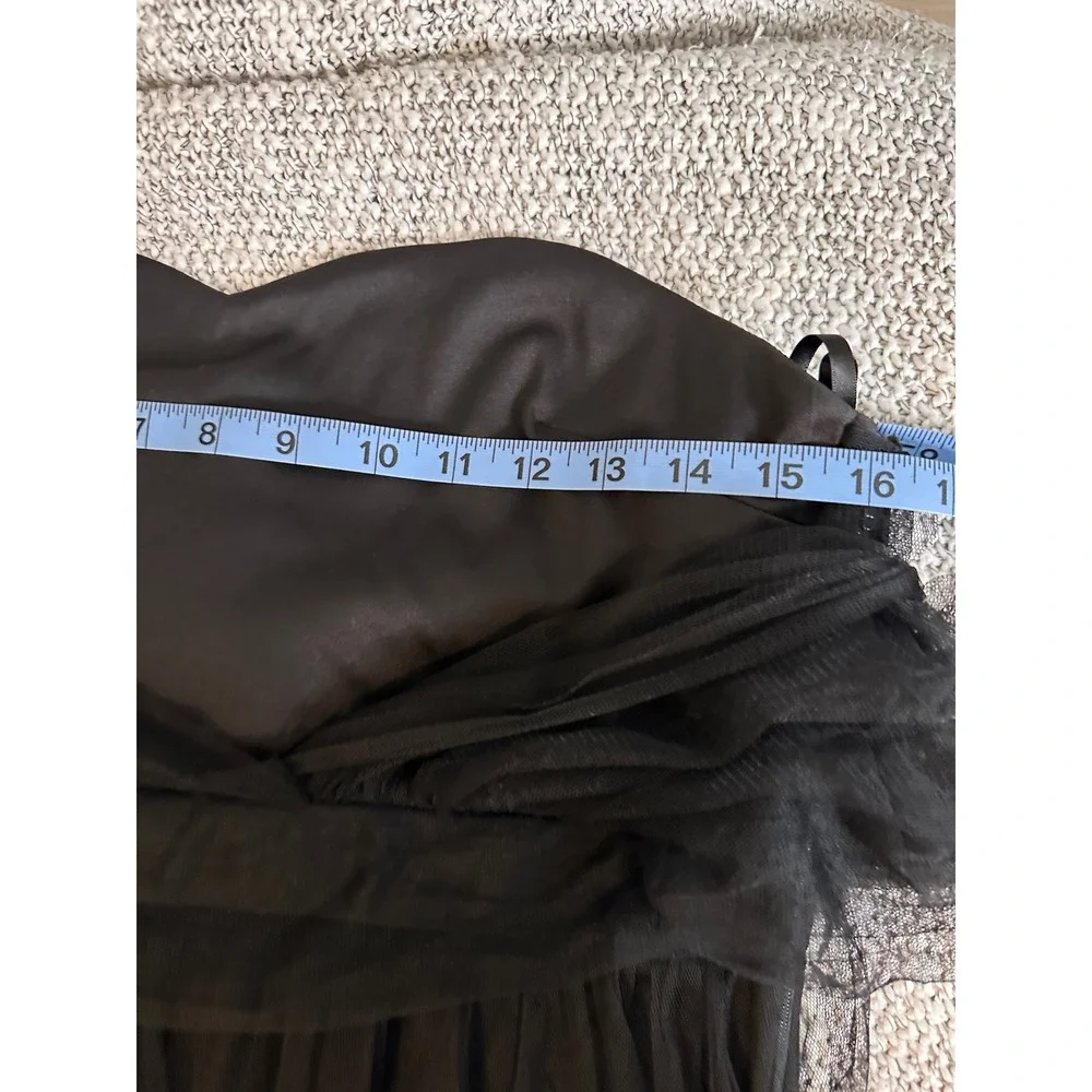 Windsor Rebecca Black Tulle Maxi Dress Sleeveless Formal Evening Gown Sz S? READ - Picture 8 of 8